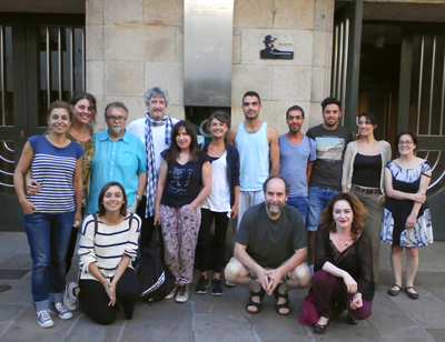 O elenco e o director de 'Tartufo', do CDG, no primeiro día de ensaios